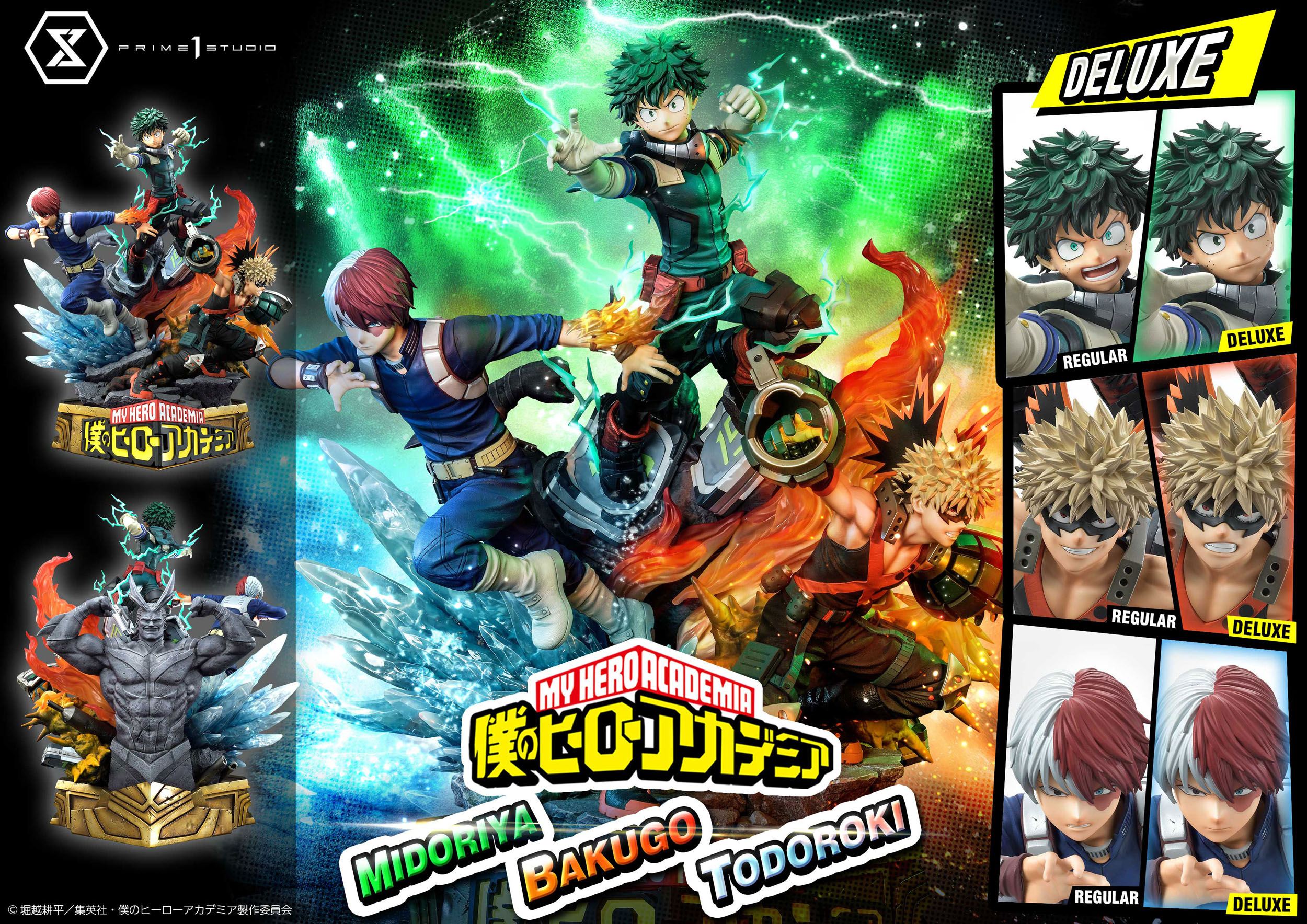 Estatua Midoriya - Bakugo - Todoroki Deluxe Bonus