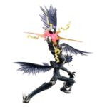Estatua Digimon Beelzebumon e Impmon