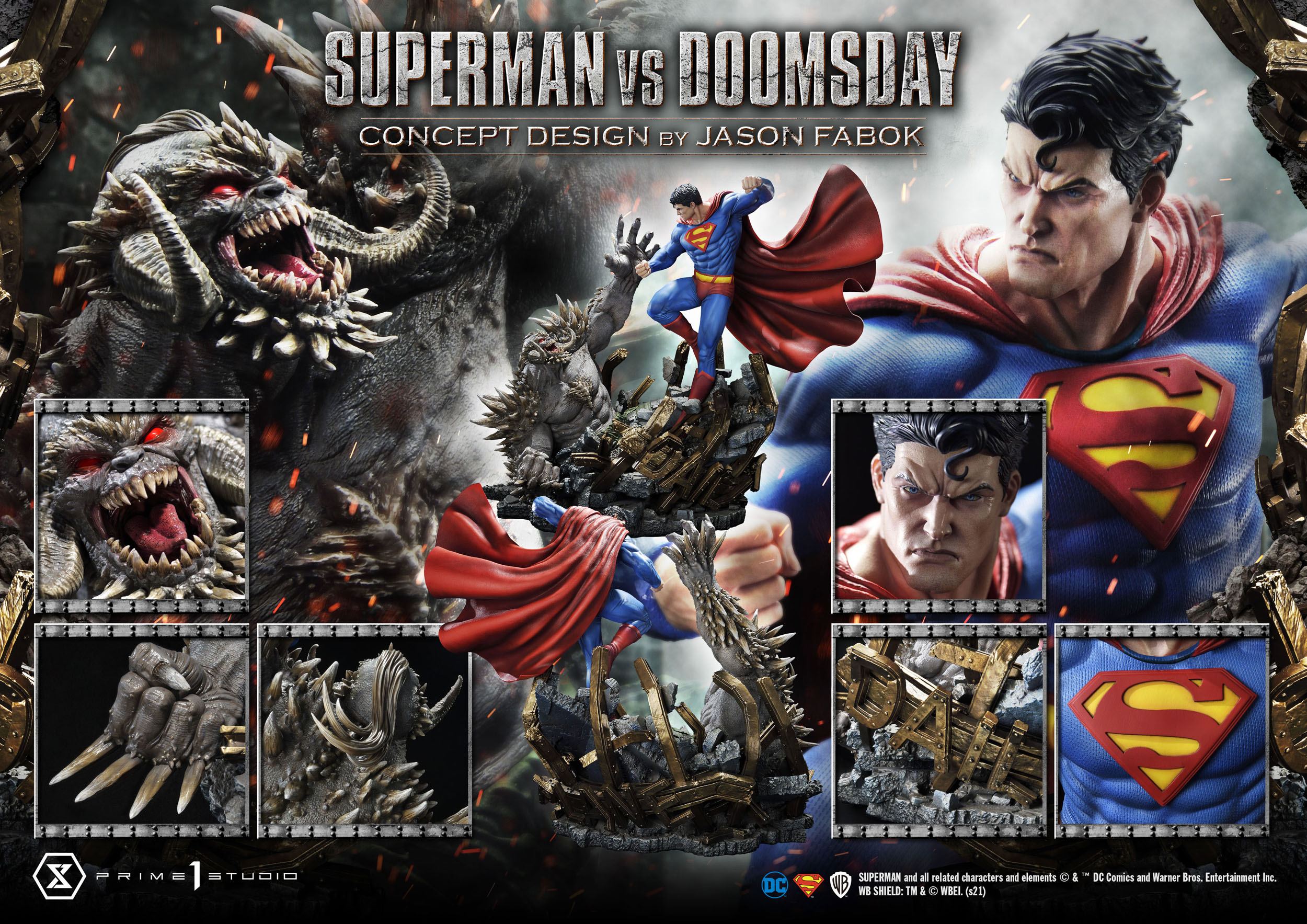 Estatua Superman Vs Doomsday