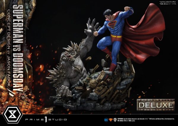 Estatua Superman Vs Doomsday Deluxe Bonus