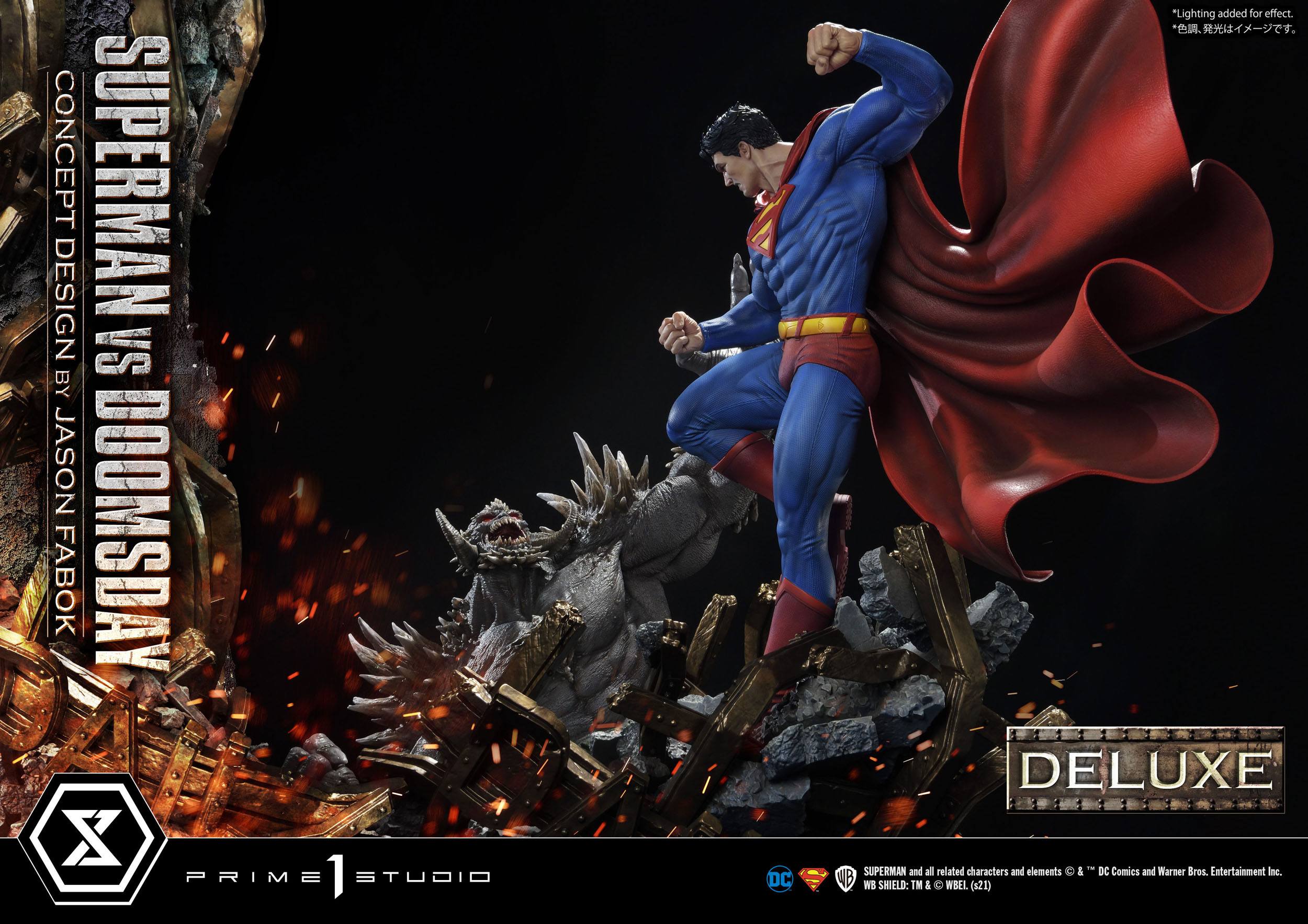 Estatua Superman Vs Doomsday Deluxe Bonus