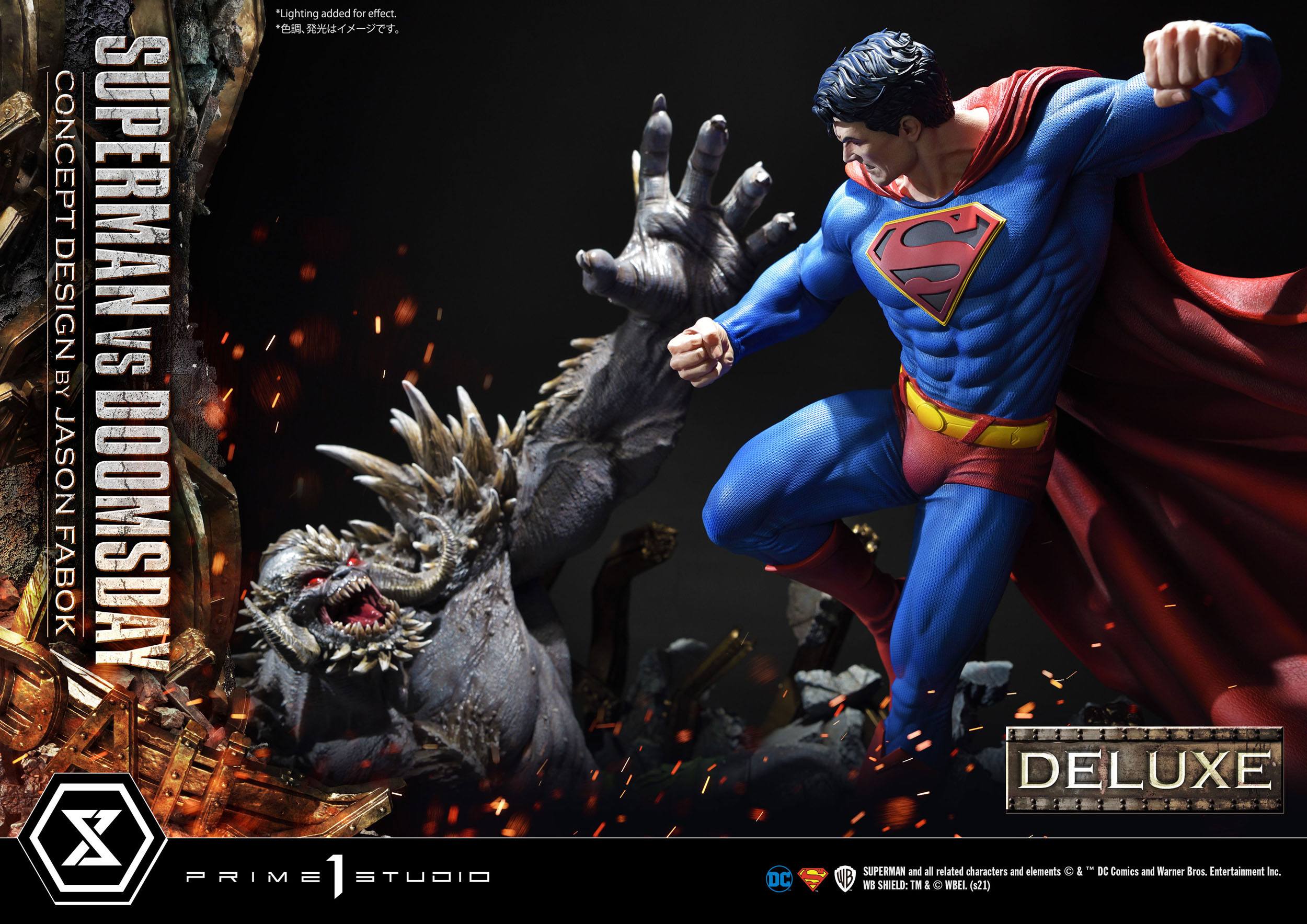 Estatua Superman Vs Doomsday Deluxe Bonus