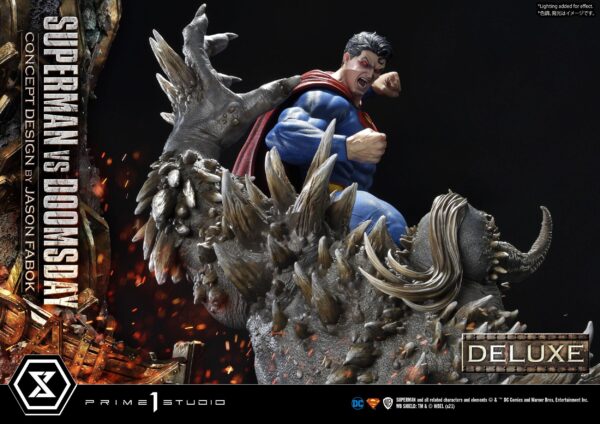 Estatua Superman Vs Doomsday Deluxe Bonus