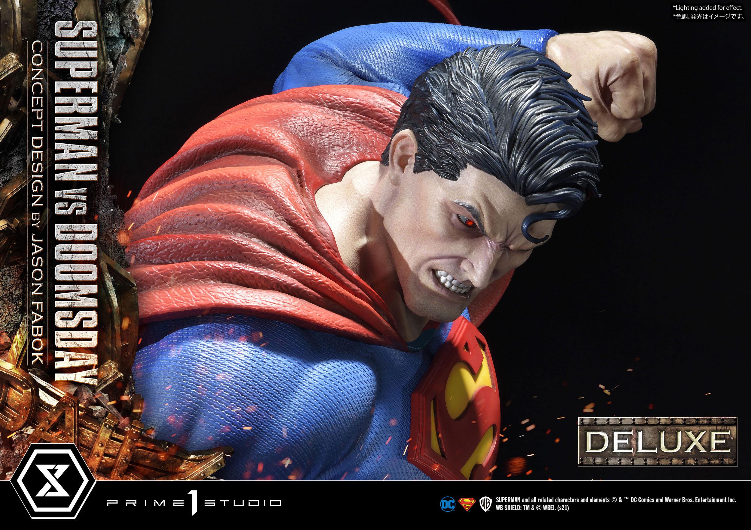 Estatua Superman Vs Doomsday Deluxe Bonus