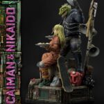 Estatua Caiman y Nikaido Dorohedoro