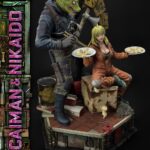 Estatua Caiman y Nikaido Dorohedoro