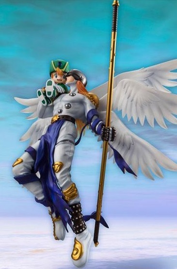 Estatua Angemon y Takaishi Takeru