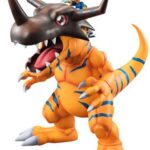 Estatua Digimon Greymon y Taichi