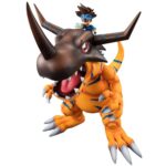 Estatua Digimon Greymon y Taichi