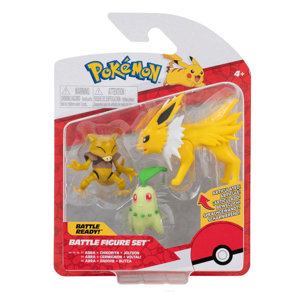 Packs Figuras Battle Chikorita Abra Jolteon