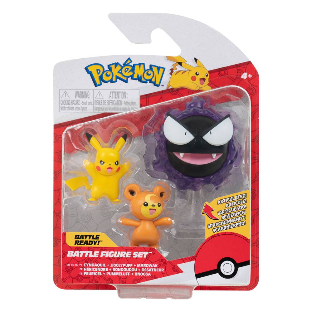 Packs Figuras Battle Teddiursa Pikachu Gastly