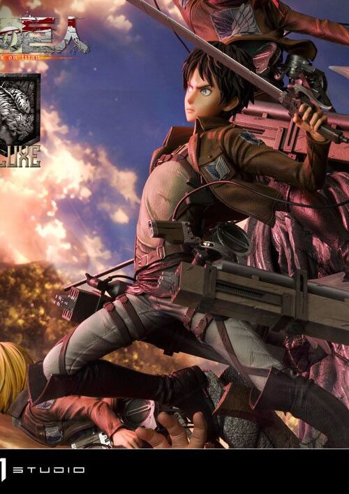 Estatua Eren Mikasa y Armin Deluxe