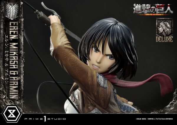 Estatua Eren Mikasa y Armin Deluxe