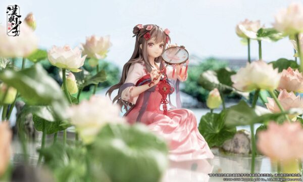 Estatua Lotus Reflection Hanfu Girls