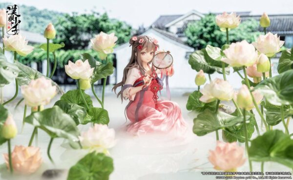 Estatua Lotus Reflection Hanfu Girls