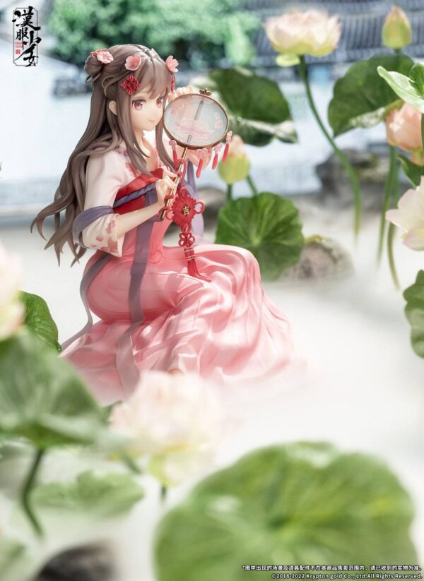 Estatua Lotus Reflection Hanfu Girls