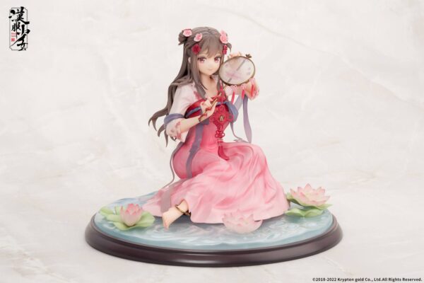 Estatua Lotus Reflection Hanfu Girls