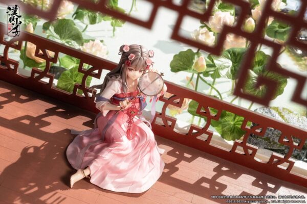 Estatua Lotus Reflection Hanfu Girls