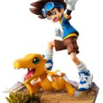 Estatua Taichi Yagami y Agumon 20th Anniversary