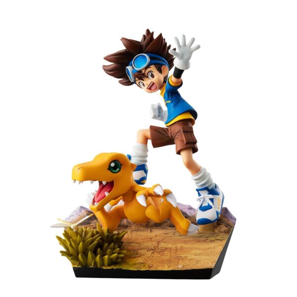 Estatua Taichi Yagami y Agumon 20th Anniversary