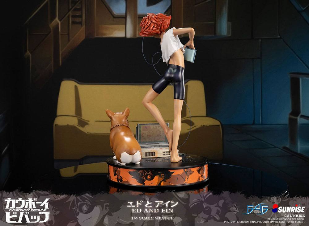 Estatua Ed y Ein Cowboy Bebop