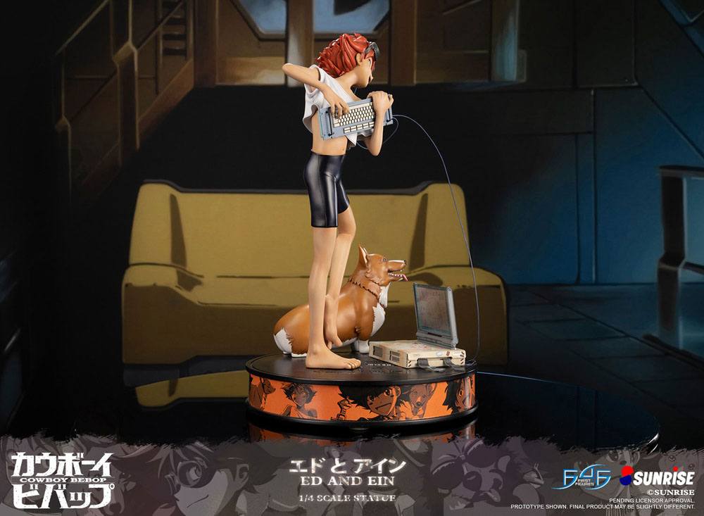 Estatua Ed y Ein Cowboy Bebop