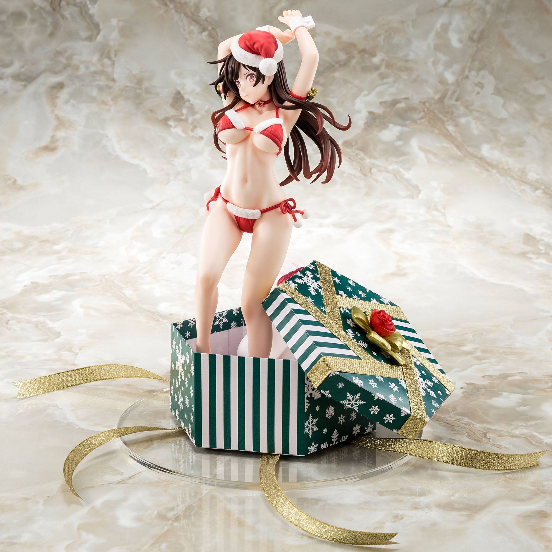 Estatua Mizuhara Chizuru Santa Bikini Xmas