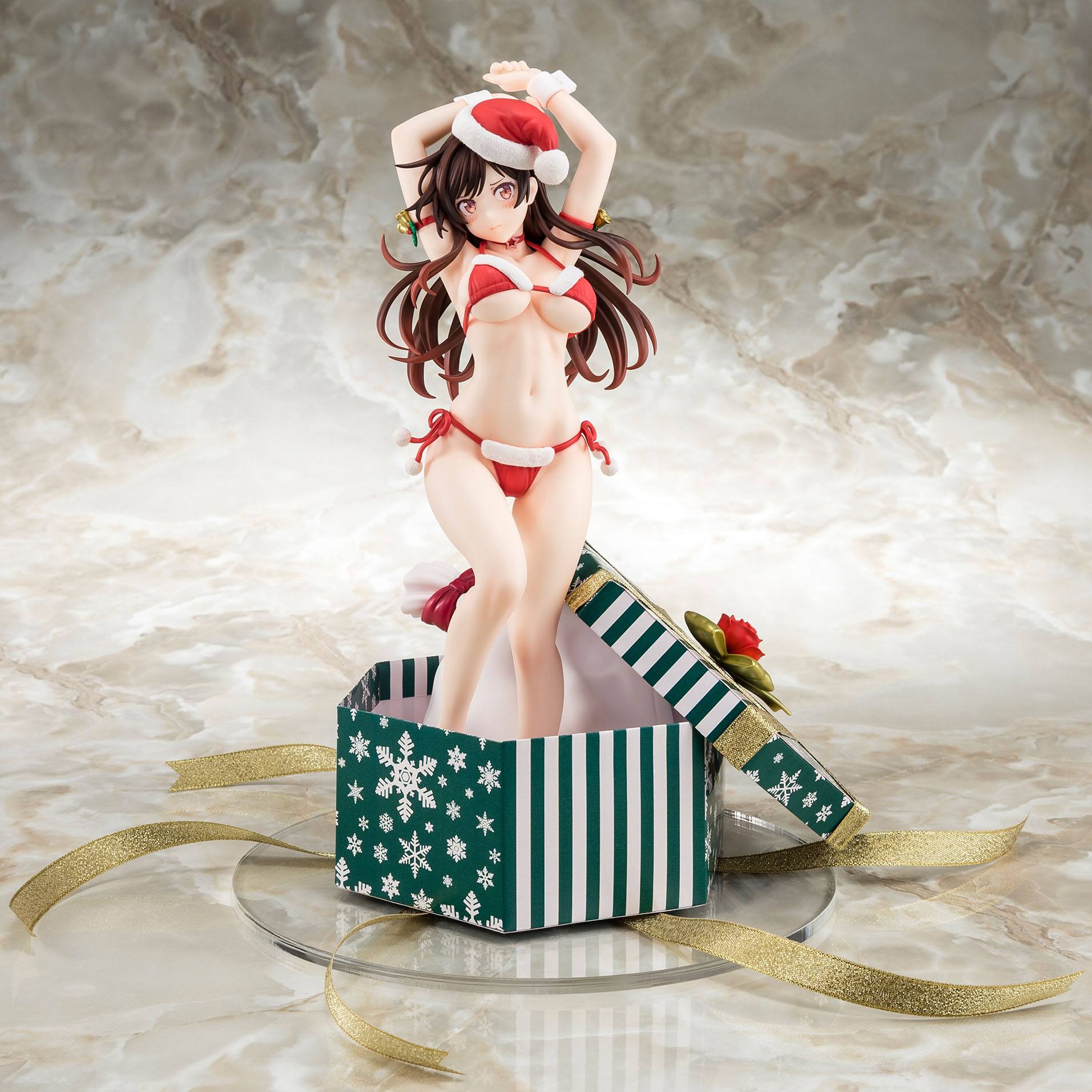 Estatua Mizuhara Chizuru Santa Bikini Xmas