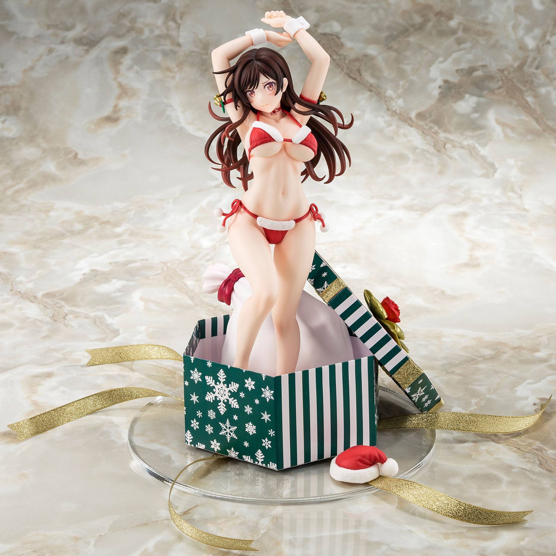 Estatua Mizuhara Chizuru Santa Bikini Xmas