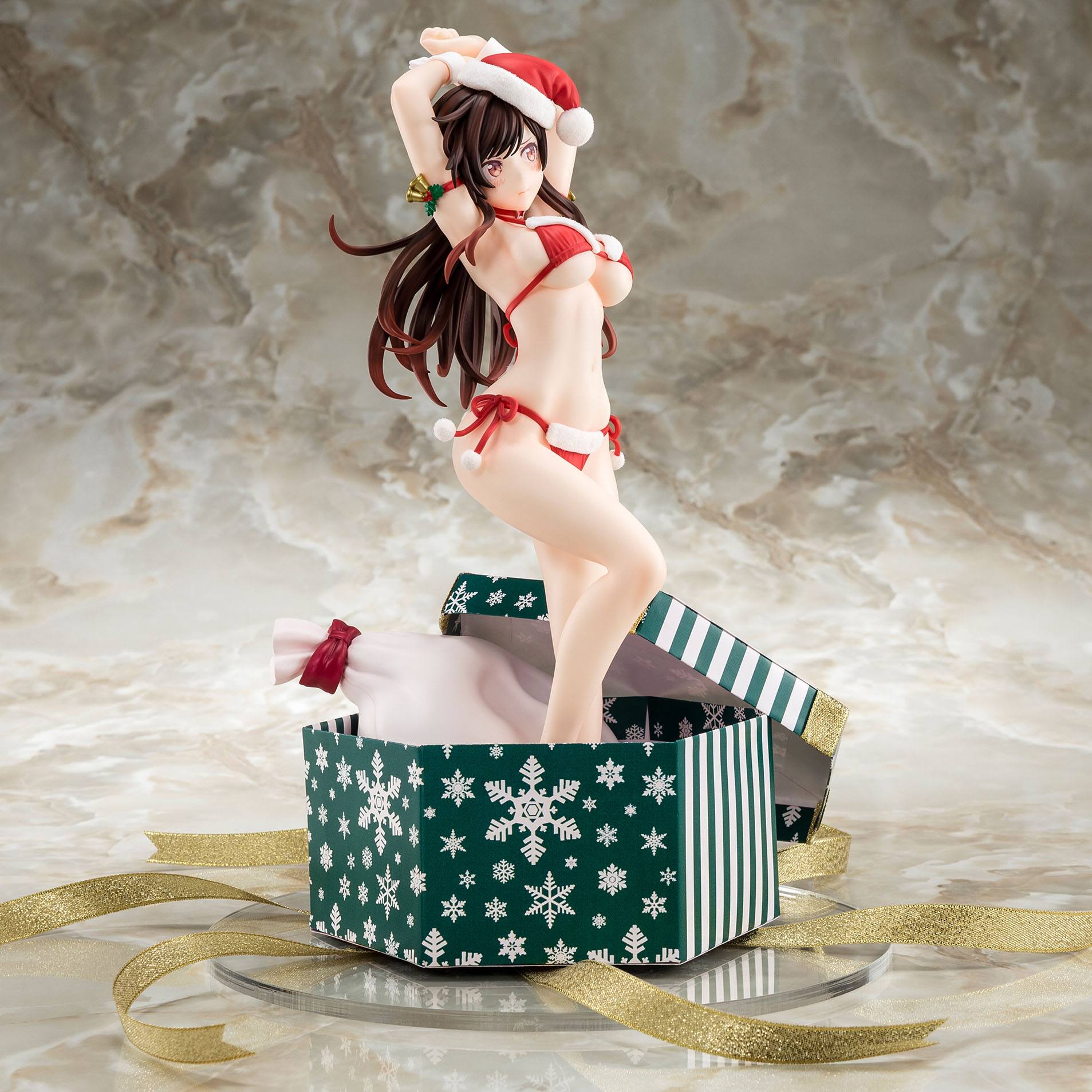 Estatua Mizuhara Chizuru Santa Bikini Xmas