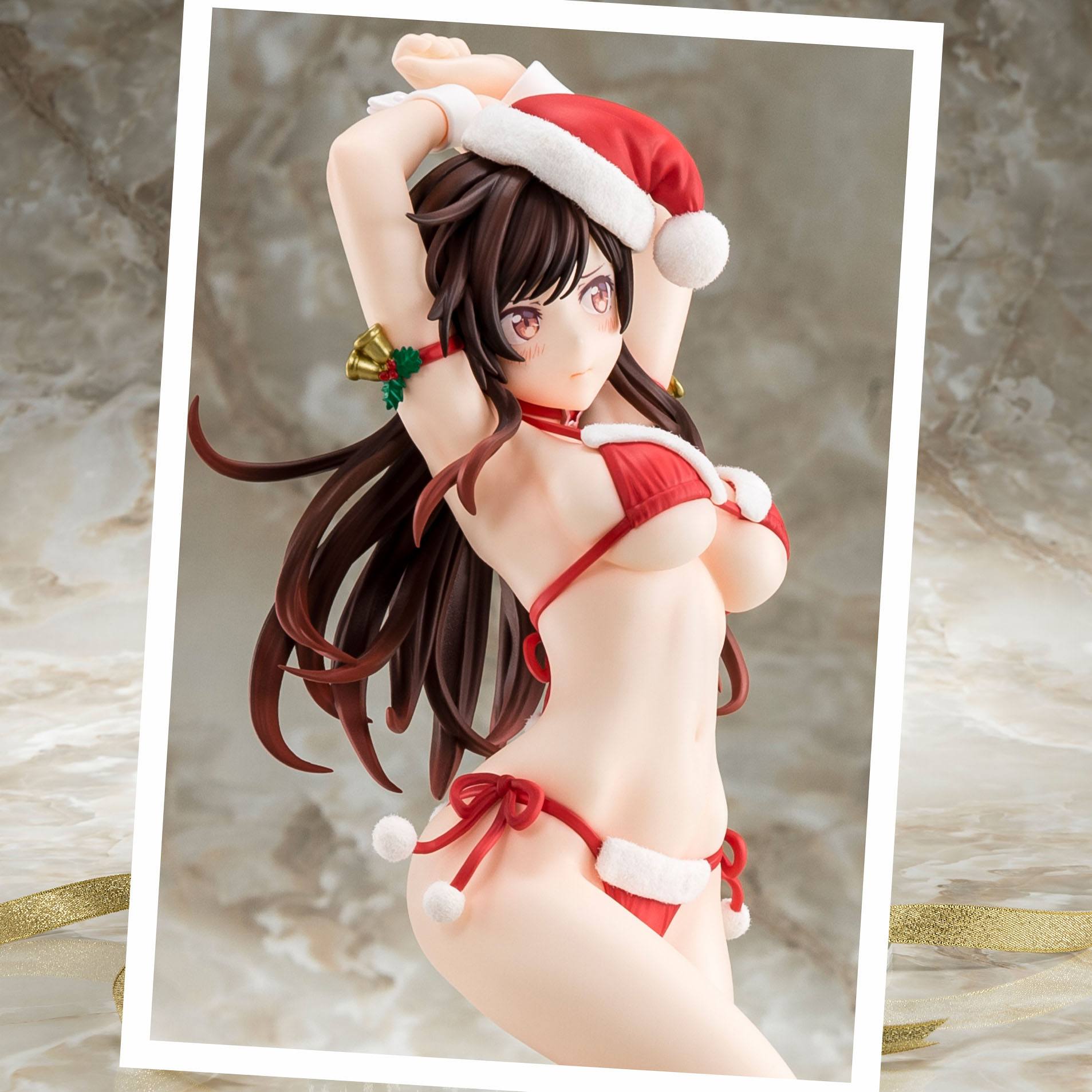 Estatua Mizuhara Chizuru Santa Bikini Xmas