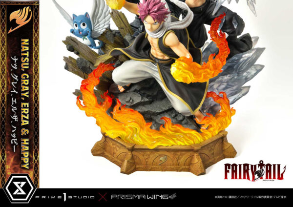 Estatua Fairy Tail Natsu Gray Erza Happy