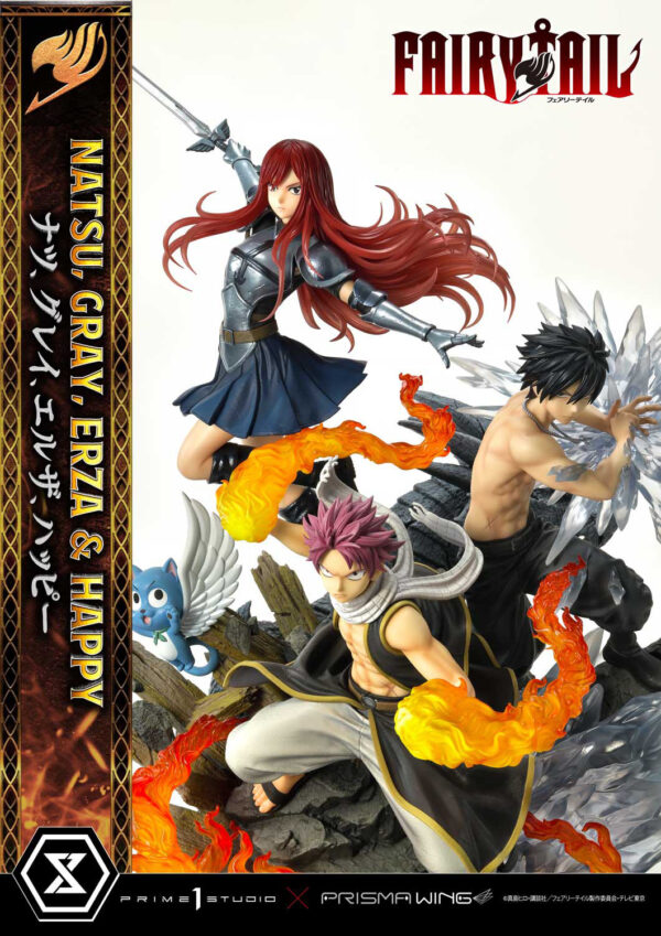 Estatua Natsu Gray Erza Happy Bonus Deluxe