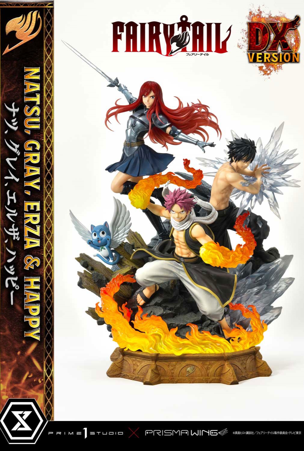 Estatua Natsu Gray Erza Happy Deluxe