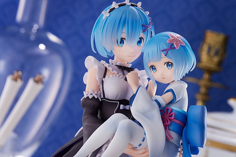 Estatua ReZero Rem y Childhood Rem