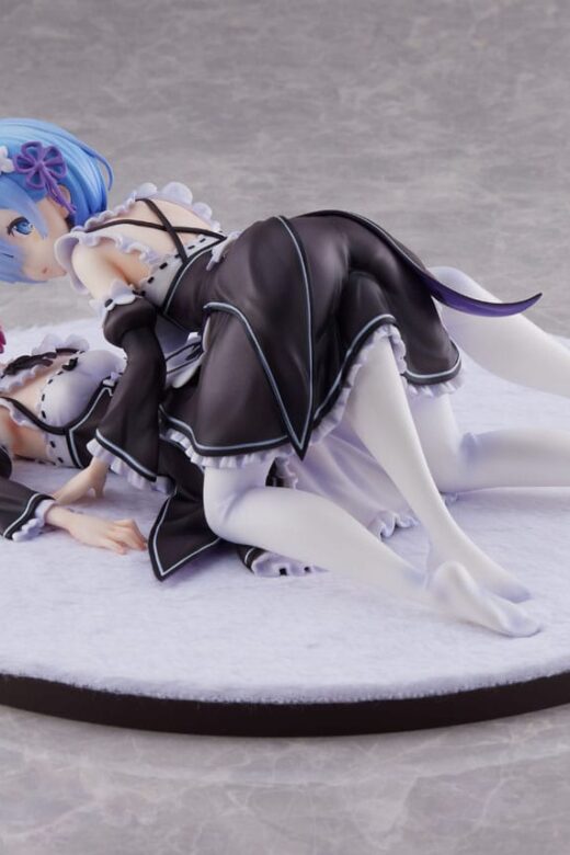 Estatua Re Zero Ram y Rem 9 cm