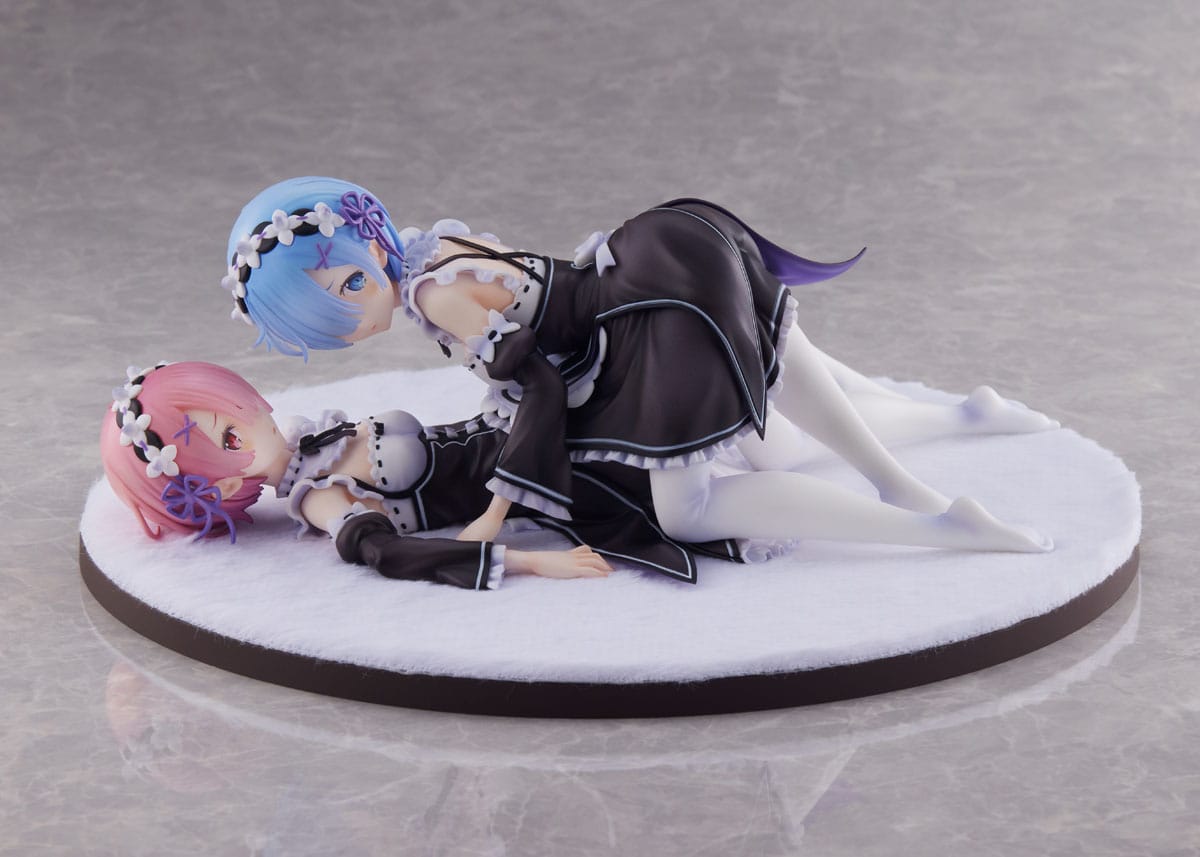 Estatua Re Zero Ram y Rem 9 cm