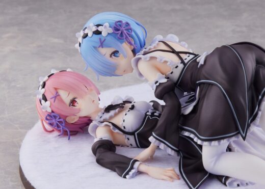 Estatua Re Zero Ram y Rem 9 cm